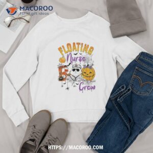 floating nurse boo crew funny pumpkin bat shirt sweatshirt