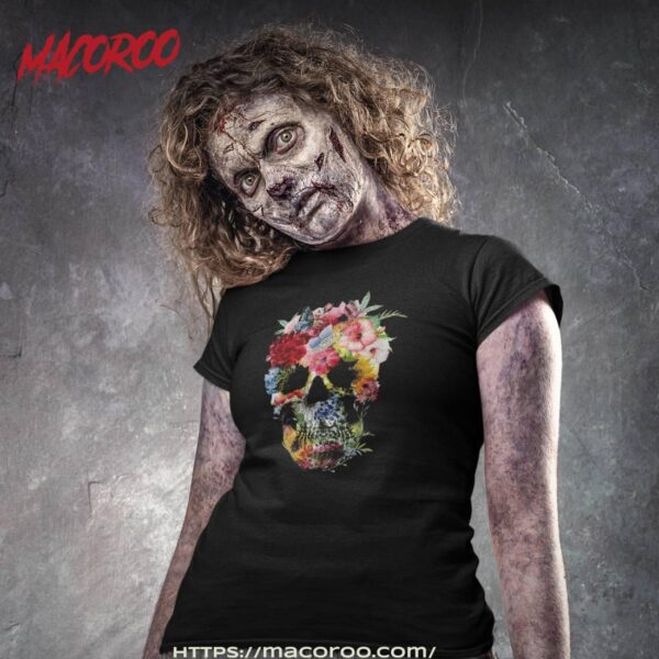 Floral Skull Shirt Dead Sugar For Flower, Skeleton Masks