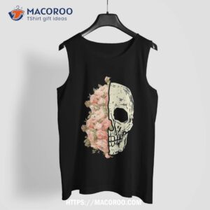 floral skull skeleton flowers halloween costume for shirt scary skull tank top