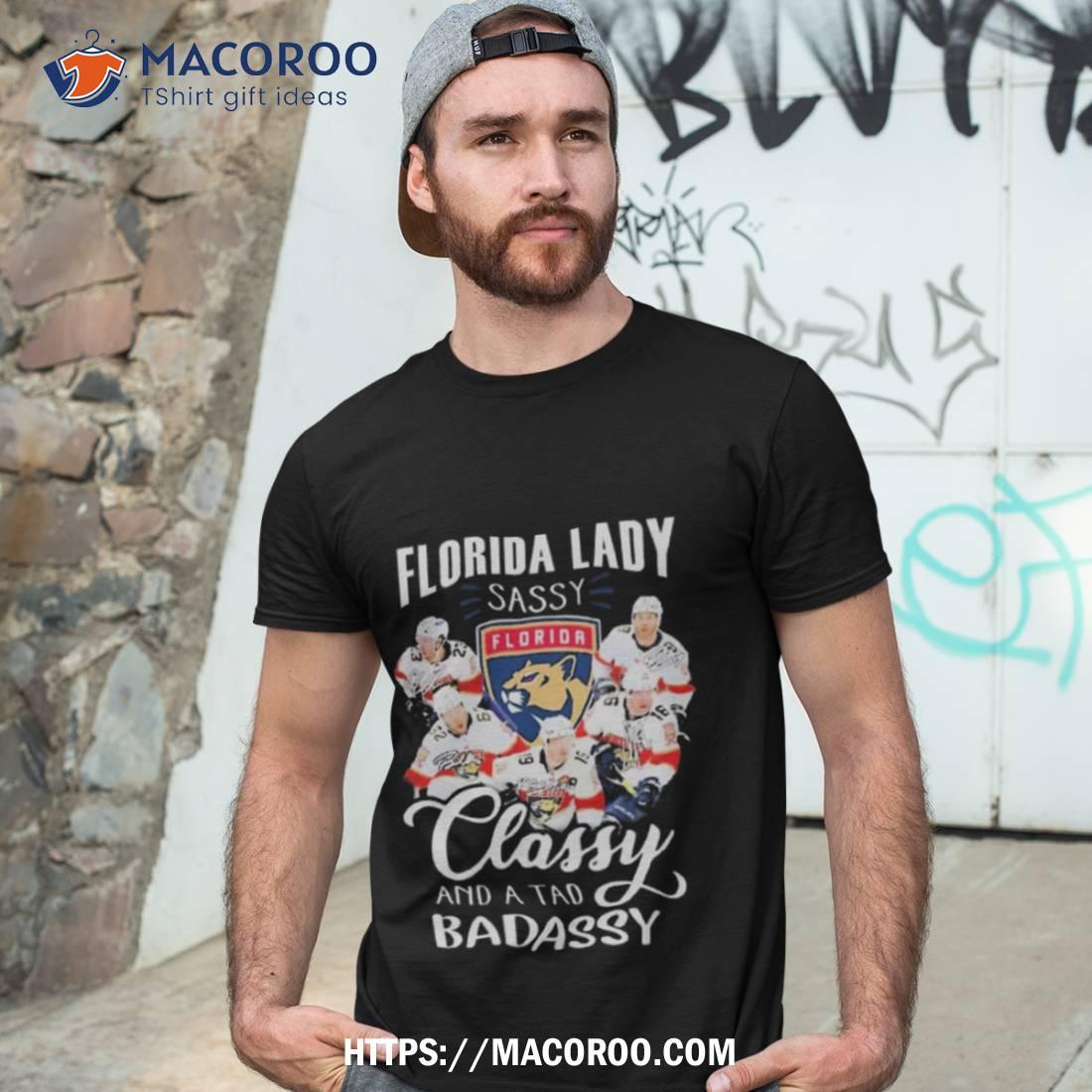 Florida Lady Sassy Florida Panthers Classy And A Tad Badassy Signatures 2023 Shirt Tshirt 3