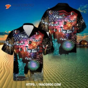 Flyover  The Us Marine Corps Bell-boeing Mv-22b Osprey Of Vmmt-204 “raptors” Performed A 4th July Hawaiian Shirt Flyover.