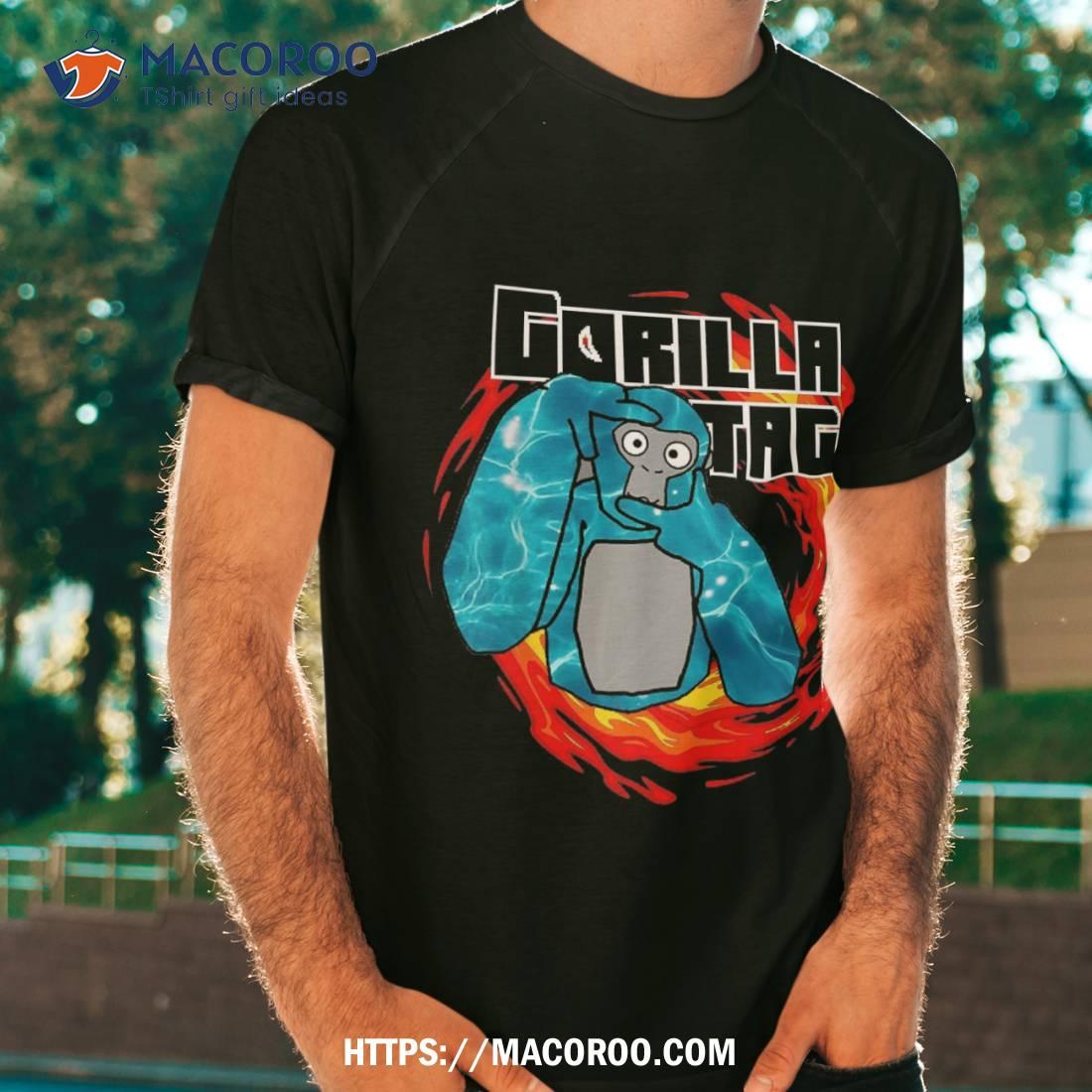 Retro gorilla tag shirt, gorilla tag merch monke boys gifts Black T-Shirt