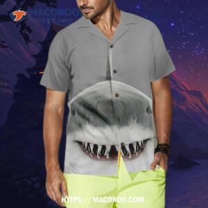 for shark smile hawaiian shirt shark button up shirt adults print 3