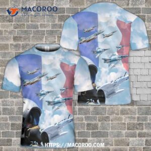 French Air And Space Force Dassault Mirage 2000-5f Pilot 3D T-Shirt