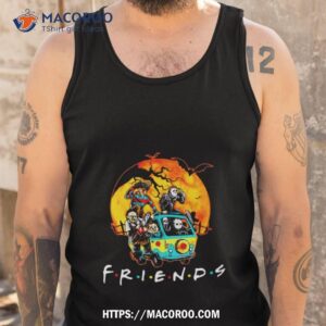 friends van halloween scooby doo mystery machine horror movie villains characters shirt tank top