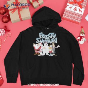 frosty the snowman group shot logo shirt snowman christmas gifts hoodie
