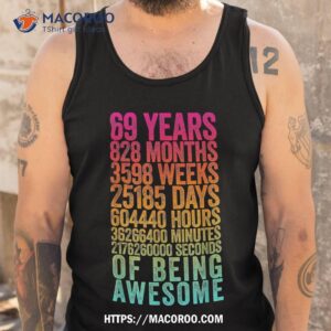 funny 69th birthday shirt old meter 69 year gifts cool presents for dad tank top