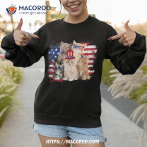 funny cat patriotic usa lovers moms 4th july shirt sweatshirt