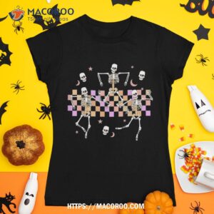 Funny Dancing Skeletons Skull Spooky Fall Season Halloween Shirt, Skeleton Masks