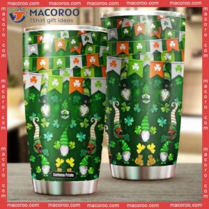 funny gnome happy saint patrick day steel tumbler 1