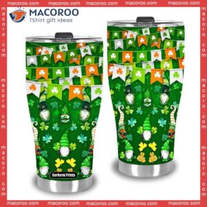 funny gnome happy saint patrick day steel tumbler 2