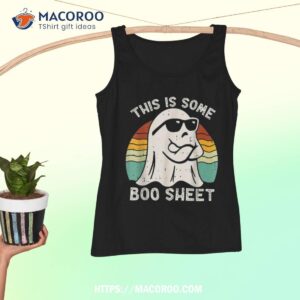 funny halloween boo ghost costume this is some sheet shirt tank top 1