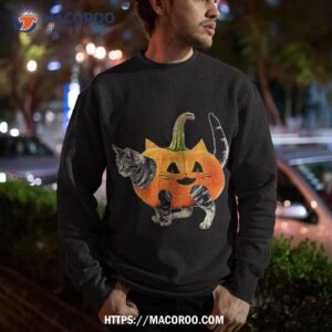 funny halloween jack o lantern pumpkin cat shirt for michael myers movie 2023 sweatshirt