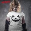 Funny Halloween Jack O Lantern Pumpkin Eyelashes Face Shirt