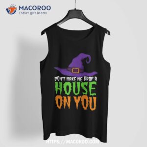 funny halloween witch hat t shirt don t make me curse you tank top