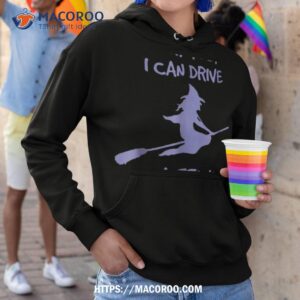 funny halloween witch t shirt why yes i can drive a stick hoodie