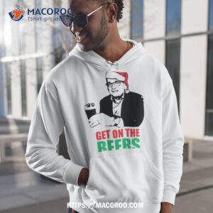 funny meme humorous dan andrews get on the beers christmas santa shirt hoodie 1