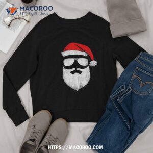 funny santa claus face sunglasses with hat beard christmas shirt santa claus marvel sweatshirt