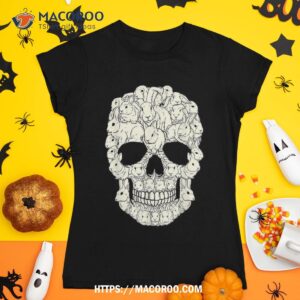 funny skull made of rabbits halloween shirt halloween skull tshirt 1