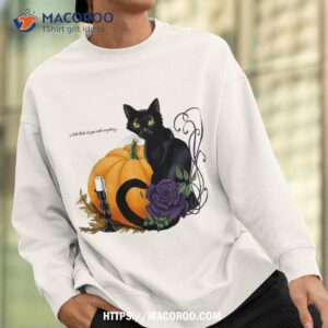 funny vintage black cat pumpkin goth halloween spooky season shirt skeleton head sweatshirt
