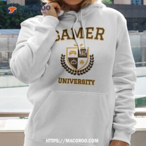 Gamer Gaming University Logo Gaming Humor Funny Gamer College Shirt