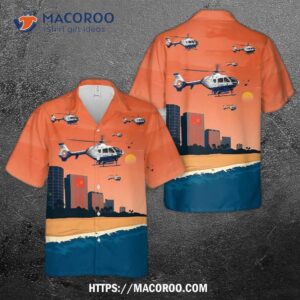 Garda Irish Police 256 Eurocopter Ec135 Helicopter Hawaiian Shirt