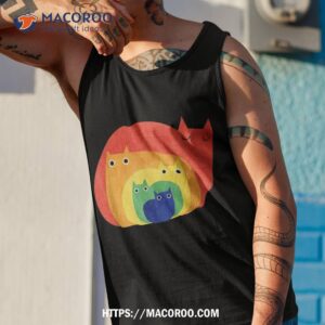 gay pride cat lgbt shirt cats pile cute anime rainbow tank top 1