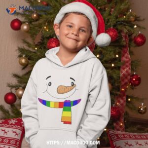 gay pride snowman lgbtq lesbian winter cute snow shirt snowman gifts for christmas hoodie