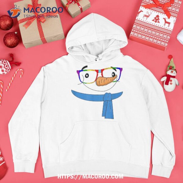 Gay Pride Snowman Lgbtq Lesbian Winter Cute Snow Shirt, Snowman T Shirt