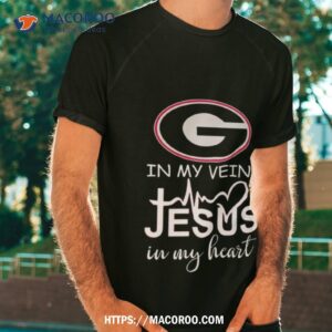 Georgia Bulldogs Logo 2023 In My Veins Jesus In My Hearshirt