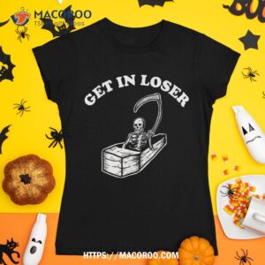 Get In Loser Grim Reaper Coffin Pastel Goth Halloween Skull Shirt, Sugar Skull Pumpkin