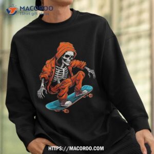 ghost skeleton skater cap skateboard halloween skull boy shirt skeleton head sweatshirt