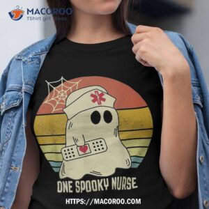 Ghosts One Spooky Nurse Halloween Fall Scrub Rn Shirt