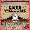 Gifts For Cat Lovers, Custom Doormat, Cats Welcome Humans By Appointment Only Front Door Mat