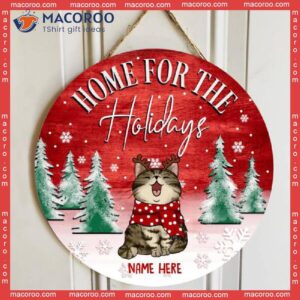 Gifts For Dog Lovers,christmas Door Decorations, Home The Holidays Faded Red Wooden Welcome Signs , Mom