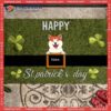 Gifts For Dog Lovers, Dogs On A Belt Holiday Doormat,st. Patrick’s Day Personalized Doormat