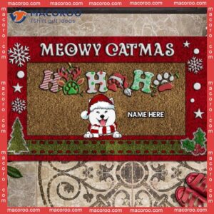 Gifts For Dog Lovers, Merry Woofmas Ho Front Door Mat,christmas Personalized Doormat