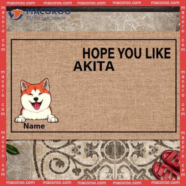 Gifts For Dog Lovers, Personalized Doormat, Hope You Like My Front Door Mat