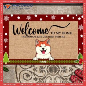 Gifts For Dog Lovers, Snowflake & Star Front Door Mat,christmas Welcome To Our Home Personalized Doormat