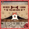 Gifts For Pet Lovers, No Need To Knock Personalized Doormat, We Know You Are Here Vintage Front Door Mat