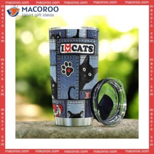 Girls Love Black Cats And Jeans Stainless Steel Tumbler