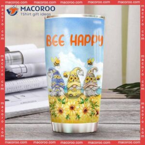 Gnome Bee Happy Stainless Steel Tumbler