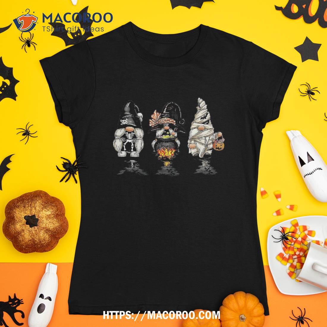 Gnomes Witch Candy Skeleton Pumpkin Halloween Spooky Season Shirt Sugar Skull Pumpkin Tshirt 1