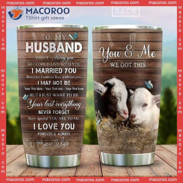 Goat Couple My Husband Stainless Steel Tumbler