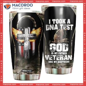 god is my father veteran stainless steel tumbler 0