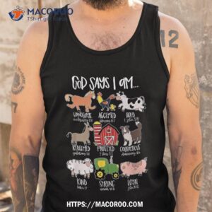 god says i am bold shirt christian farmer farm animal crew shirt cute father s day gifts tank top