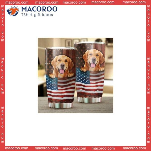 Golden Retriever Dog American Stainless Steel Tumbler