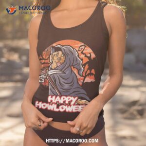 golden retriever happy halloween costume grim reaper shirt tank top 1