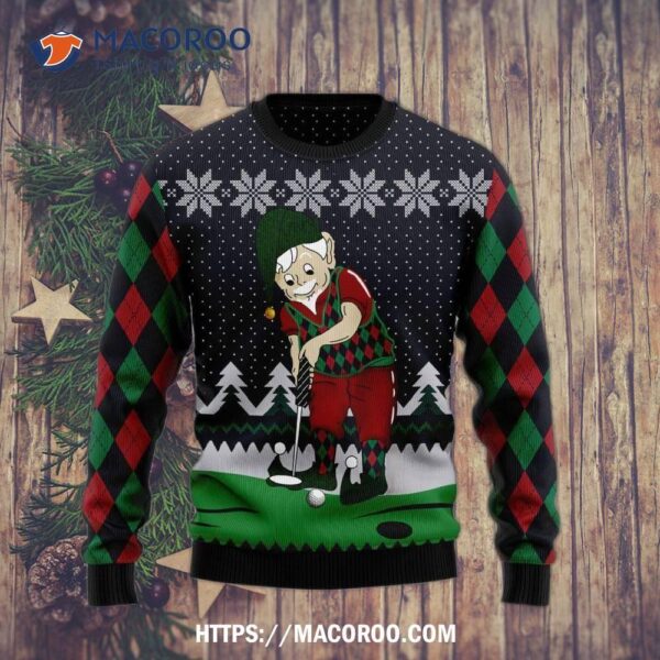 Golf Lover’s Ugly Christmas Sweater