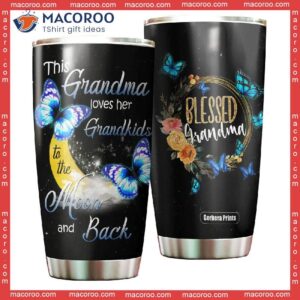 grandma loves grandkids to the moon and back stainless steel tumbler 0